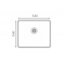 Évier Carré 1 Bac Inox 301 Satiné 540 mm – EKE-540-ASS