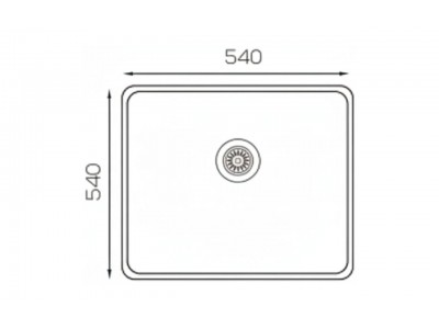 Évier Carré 1 Bac Inox 301 Satiné 540 mm – EKE-540-ASS