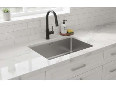 Évier Carré 1 Bac Inox 301 Satiné 540 mm – EKE-540-ASS