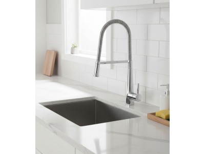 Mitigeur Cuisine Chromé avec Douchette Flexible Inox Anticalcaire – UM-2023-CR