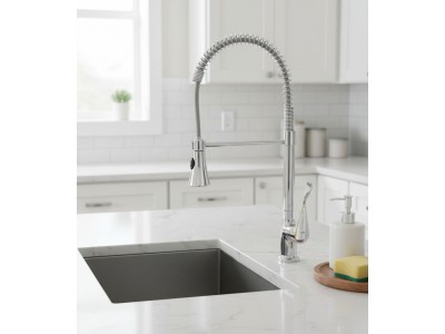 Mitigeur Cuisine Chromé avec Douchette Flexible Inox Anticalcaire – UM-2010-CR