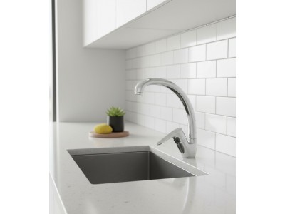 Mitigeur Cuisine Chromé Flexible Inox Anticalcaire – UM-2117-CR